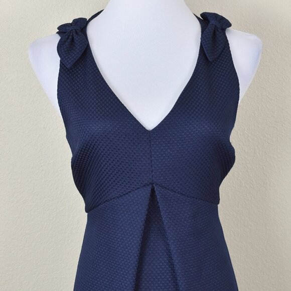 Trina Turk Sleeveless Observer Dress Navy Blue 8 - Picture 2 of 9
